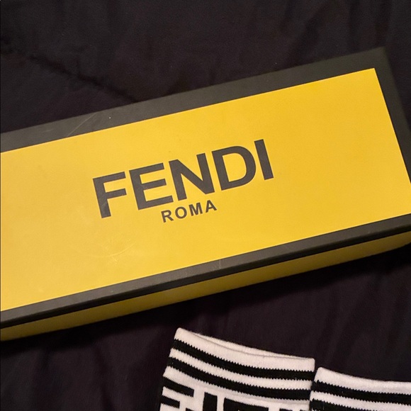 Fendi Black and White Monogram Socks - Picture 4 of 4